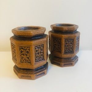 Vintage Napcoware Ceramic Candlesticks, Set of 2